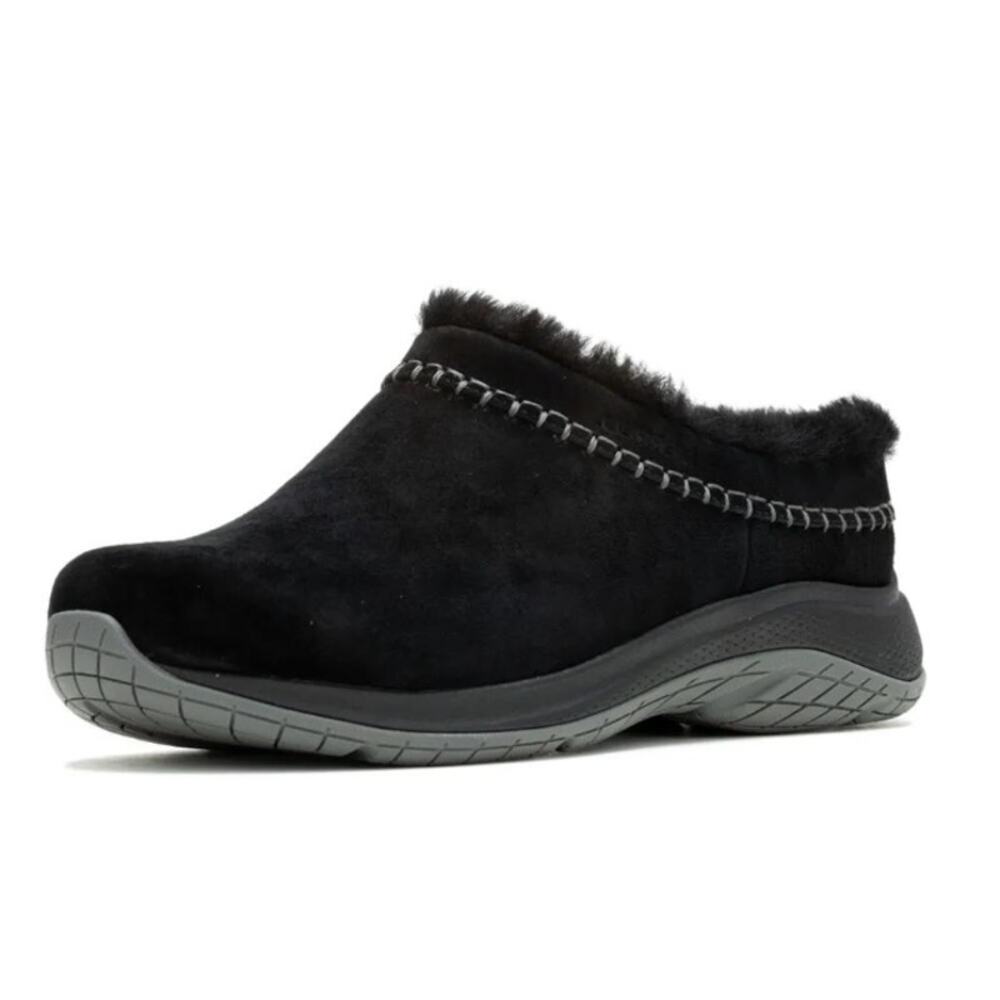 Merrell Womens Encore Ice 4 Clogs Size 9.5 EU 40.5 Black Suede Slip On NIB